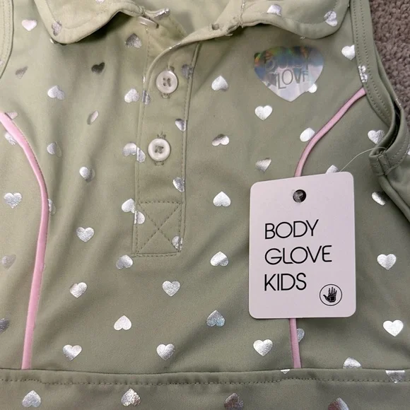 Body Glove Green and Pink Kids Casual Dress - Picture 3 of 6